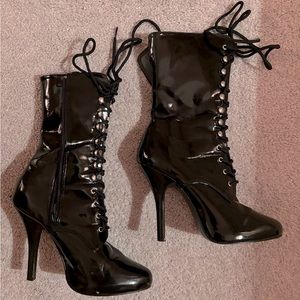 Funtasma Arena Heels Black Lace Up 7 Cosplay by Pleaser Shoes